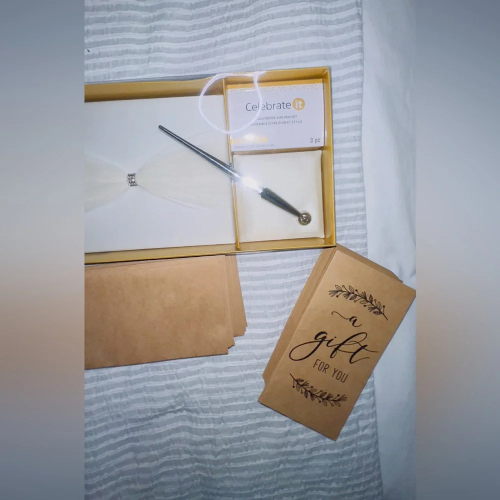 Bride to Be Kit: New Guest book, Gift Envelopes, Thank You Cards